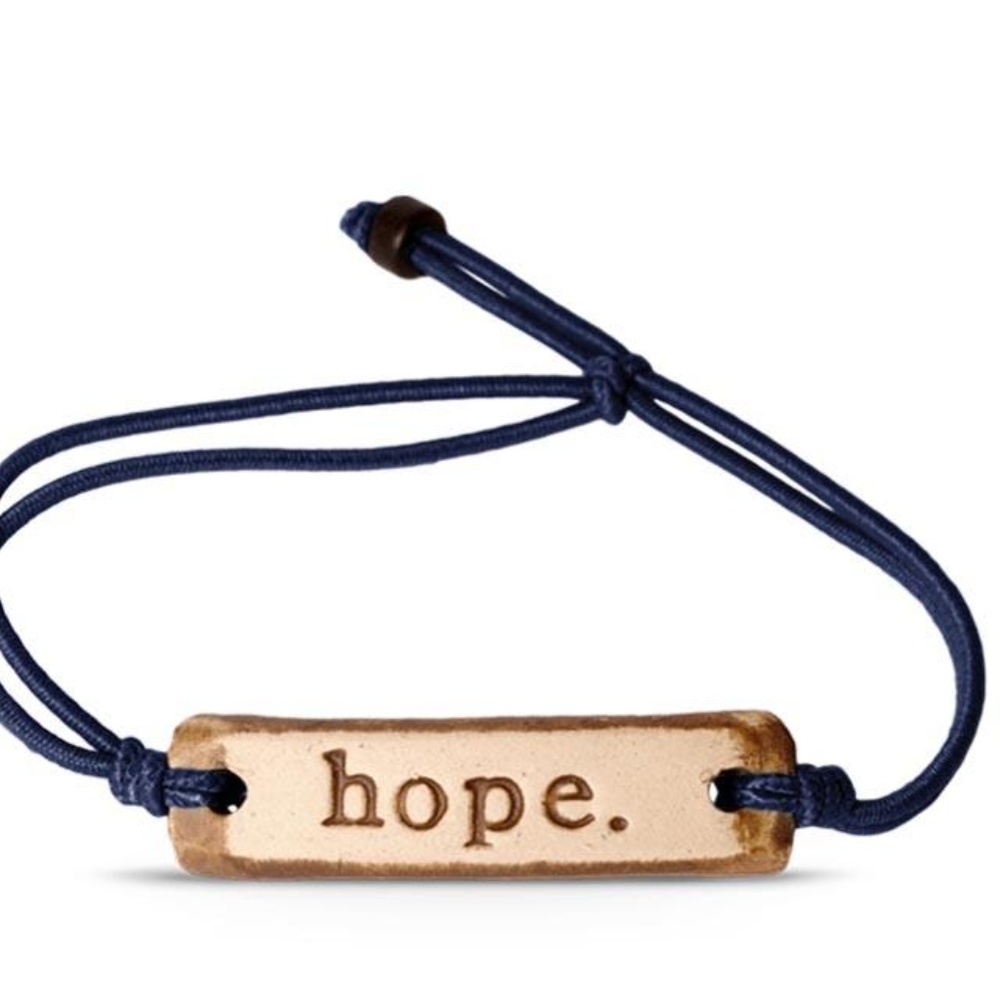 clay HOPE navy stretch bracelet